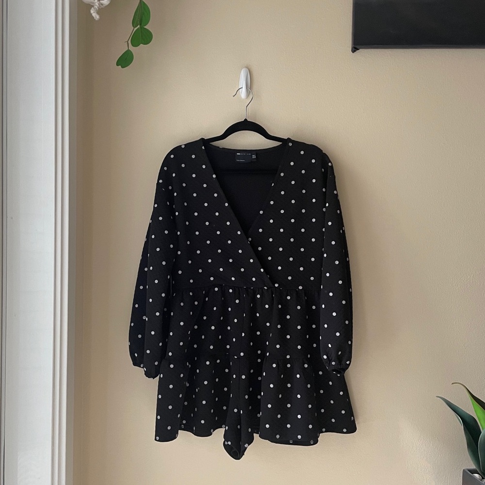 NWT Polka Dot Quilted Romper